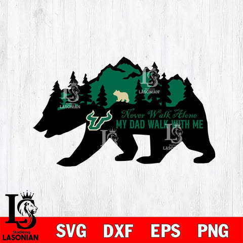 South Florida Bulls My Dad Walk With Me Svg Eps Dxf Png File, Digital Download, Instant Download