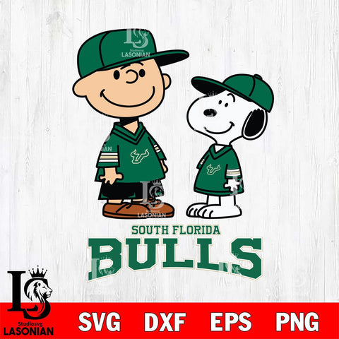 South Florida Bulls Peanuts Snoopy Football SVG DXF EPS PNG FILE,Snoopy File Cut, NCAA Digital Download,Instant Download,Christmas Silhouette