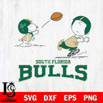 South Florida Bulls Peanuts play football SVG DXF EPS PNG FILE,Snoopy File Cut, NCAA Digital Download,Instant Download,Christmas Silhouette