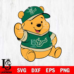 South Florida Bulls Pooh Bear Svg Eps Dxf Png File, NCAA svg, Digital Download, Instant Download