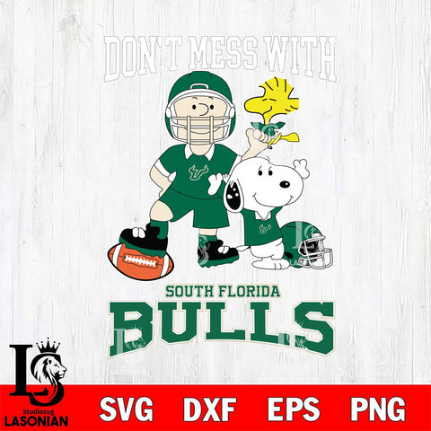 South Florida Bulls Snoopy Dont mess with SVG DXF EPS PNG FILE,Snoopy File Cut, NCAA Digital Download,Instant Download,Christmas Silhouette