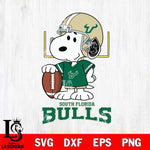 South Florida Bulls Snoopy Player Football SVG DXF EPS PNG FILE,Snoopy File Cut, NCAA Digital Download,Instant Download,Christmas Silhouette