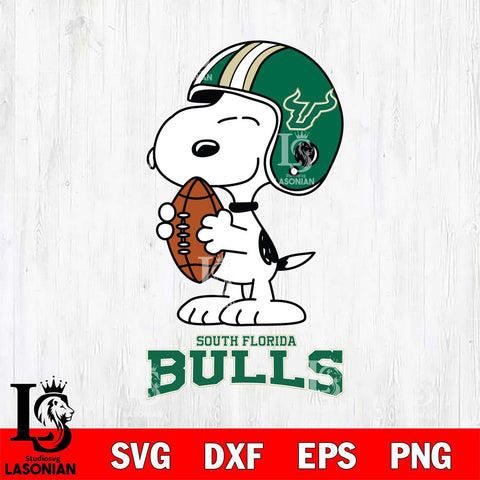 South Florida Bulls Snoopy Rugby Svg Eps Dxf Png File, NCAA svg , Digital Download , Instant Download, Cricut File