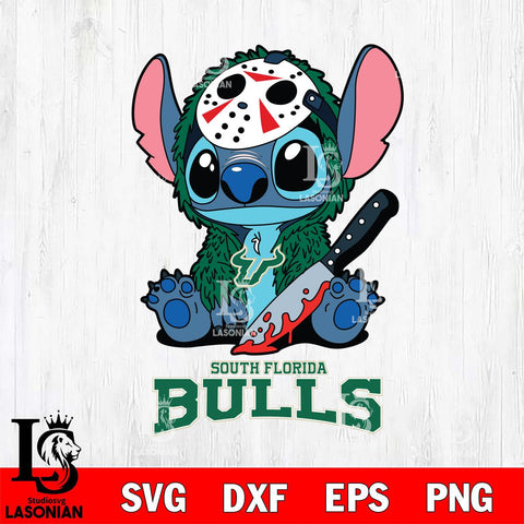 South Florida Bulls Stitch Jason Voorhees Svg Eps Dxf Png File, NCAA svg, Digital Download, Instant Download