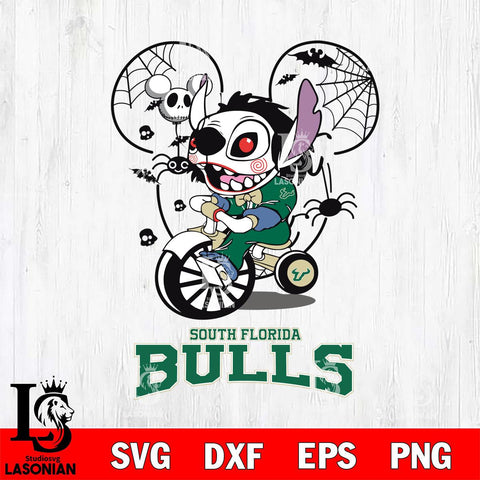 South Florida Bulls Stitch Jigsaws Halloween Svg Eps Dxf Png File, Digital Download, Instant Download