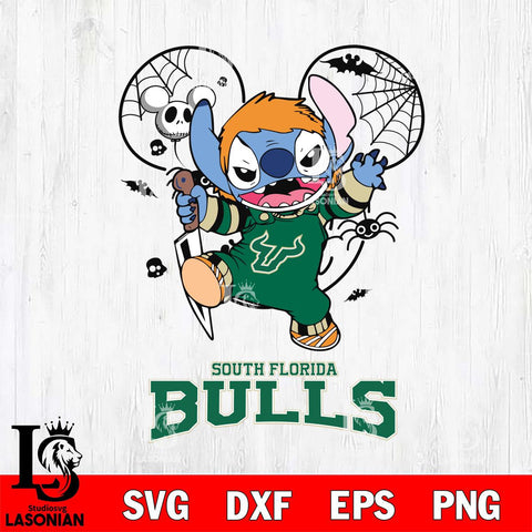 South Florida Bulls Stitch Michael Halloween Svg Eps Dxf Png File, Digital Download, Instant Download