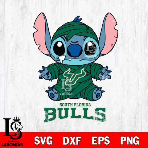 South Florida Bulls Stitch Mummy Svg Eps Dxf Png File, NCAA svg, Digital Download, Instant Download