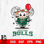 South Florida Bulls Stitch Pennywise Halloween Svg Eps Dxf Png File, Digital Download, Instant Download