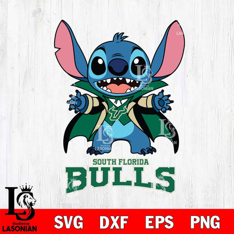 South Florida Bulls Stitch Vampire halloween Svg Eps Dxf Png File, NCAA svg, Digital Download, Instant Download