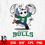 South Florida Bulls Stitch jason voorhees Halloween Svg Eps Dxf Png File, Digital Download, Instant Download