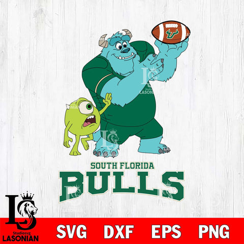South Florida Bulls Sully & Mike Football Cricut,Christmas SVG DXF EPS PNG FILE, NCAA Digital Download,Instant Download, Silhouette