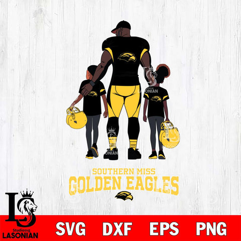 Southern Miss Golden Eagles 3 Father and son Rugby SVG DXF EPS PNG FILE,NCAA SVG, Father day Digital Download,Instant Download, Silhouette