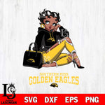 Southern Miss Golden Eagles Awesome Black Fan Girl Betty Boop, Svg Eps Dxf Png File, Digital Download