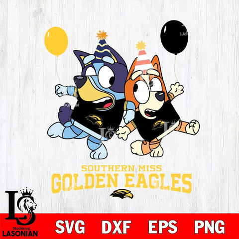 Southern Miss Golden Eagles Bluey & Bingo 2 Svg Eps Dxf Png File, NCAA svg, Digital Download, Instant Download