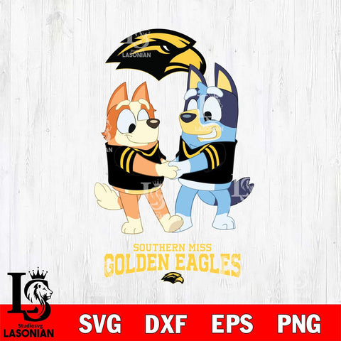 Southern Miss Golden Eagles Bluey Chilli Dance Svg Eps Dxf Png File, Digital Download, Instant Download