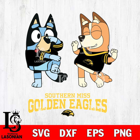 Southern Miss Golden Eagles Bluey Chilli Sport Svg Eps Dxf Png File, Digital Download, Instant Download