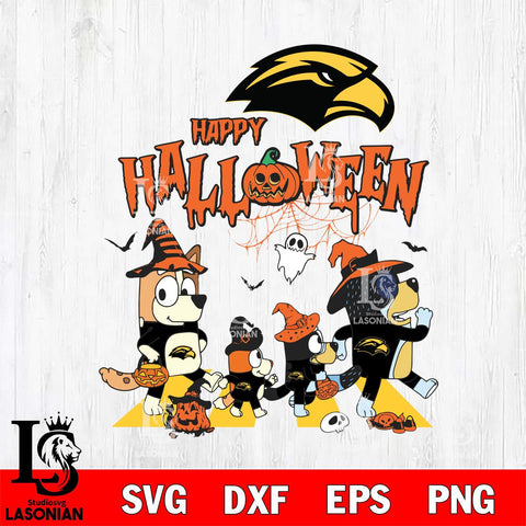 Southern Miss Golden Eagles Bluey Halloween Family Svg Eps Dxf Png File, Digital Download, Instant Download