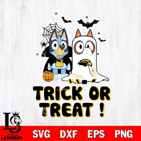 Southern Miss Golden Eagles Bluey Trick or Treat Halloween Svg Eps Dxf Png File, Digital Download, Instant Download