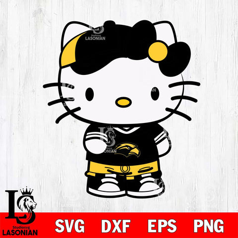 Southern Miss Golden Eagles Cute Hello Kitty Football 2 Svg Eps Dxf Png File, NCAA svg, Digital Download, Instant Download