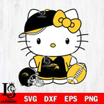 Southern Miss Golden Eagles Cute Hello Kitty Football 4 Svg Eps Dxf Png File, NCAA svg, Digital Download, Instant Download