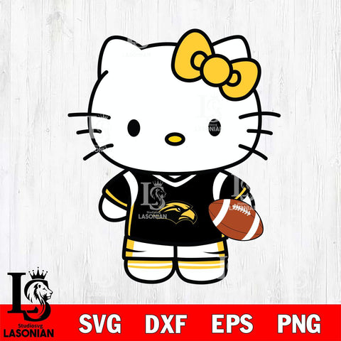 Southern Miss Golden Eagles Cute Hello Kitty Football 8 Svg Eps Dxf Png File, NCAA svg, Digital Download, Instant Download