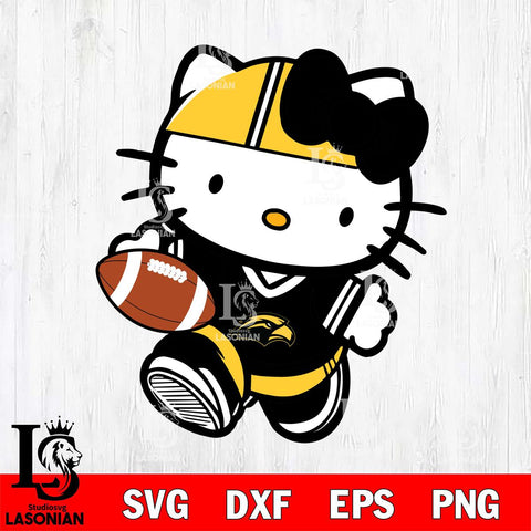 Southern Miss Golden Eagles Cute Hello Kitty Football 9 Svg Eps Dxf Png File, NCAA svg, Digital Download, Instant Download