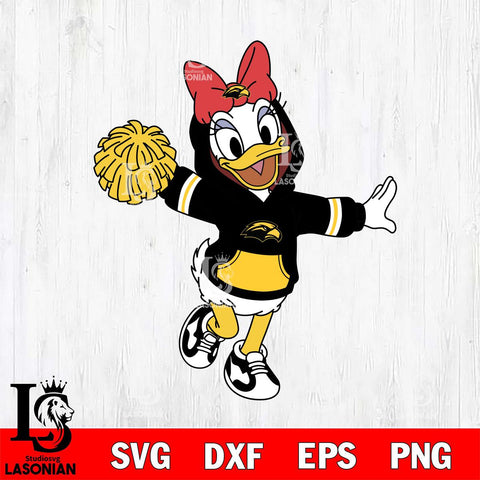 Southern Miss Golden Eagles Daisy Duck Cheerleader Christmas File Cut, NCAA SVG DXF EPS PNG FILE, Digital Download , Criucut , Silhouette