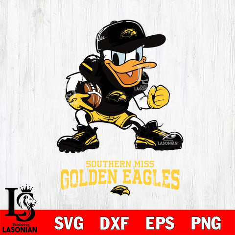 Southern Miss Golden Eagles Donal Duck Disney, Svg Eps Dxf Png File, Digital Download