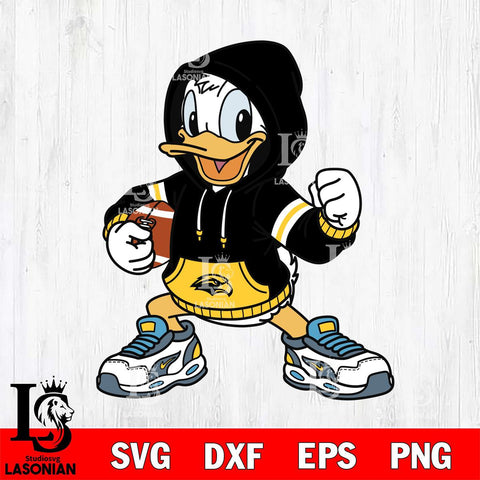Southern Miss Golden Eagles Donald Duck Disney Christmas File Cut, NCAA SVG DXF EPS PNG FILE, Digital Download , Criucut , Silhouette