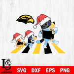 Southern Miss Golden Eagles Family Bluey Walking Christmas Svg Eps Dxf Png File, Digital Download, Instant Download