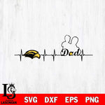 Southern Miss Golden Eagles Father Heart Beat Svg Eps Dxf Png File, Digital Download, Instant Download