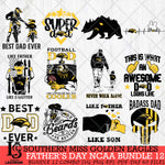 Southern Miss Golden Eagles Fathers Day NCAA Bundle 12 Svg Eps Dxf Png File, Digital Download, Instant Download