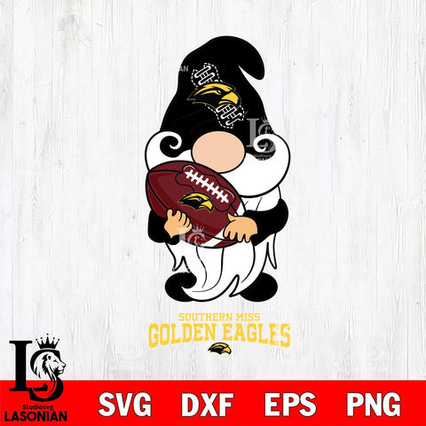 Southern Miss Golden Eagles Gnomes Christmas football Svg Eps Dxf Png File, Digital Download, Instant Download