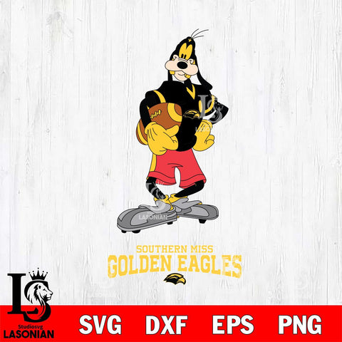 Southern Miss Golden Eagles Goofy Player SVG DXF EPS PNG FILE,NCAA svg ,Football Digital Download,Instant Download, Silhouette