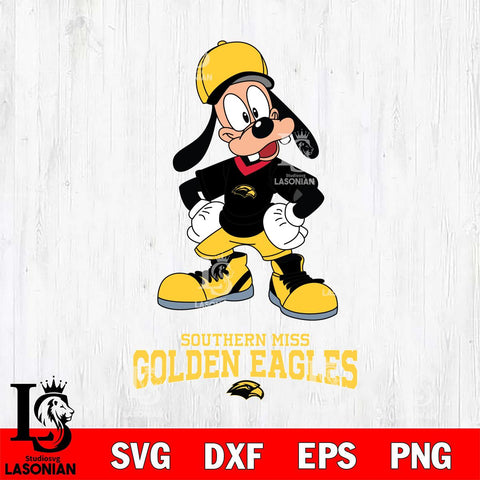 Southern Miss Golden Eagles Goofy Sport SVG DXF EPS PNG FILE,NCAA svg ,Football Digital Download,Instant Download, Silhouette
