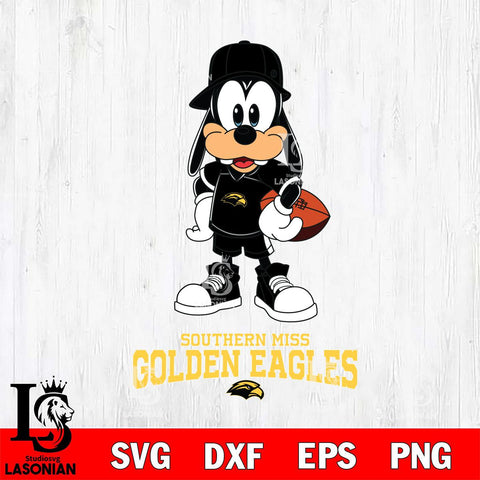 Southern Miss Golden Eagles Goofy rugby SVG DXF EPS PNG FILE,NCAA svg ,Football Digital Download,Instant Download, Silhouette