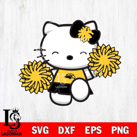Southern Miss Golden Eagles Hello Kitty Cheerleader Svg Eps Dxf Png File, Digital Download, Instant Download