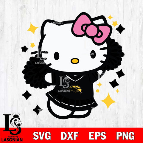 Southern Miss Golden Eagles Hello Kitty Cheerleader 4 Svg Eps Dxf Png File, Digital Download, Instant Download