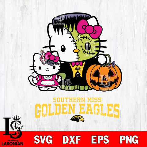 Southern Miss Golden Eagles Hello Kitty Horror 10 Svg Eps Dxf Png File, Digital Download