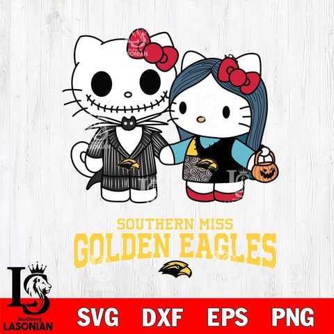 Southern Miss Golden Eagles Hello Kitty Horror 11 Svg Eps Dxf Png File, Digital Download
