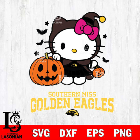 Southern Miss Golden Eagles Hello Kitty Horror 1 Svg Eps Dxf Png File, Digital Download