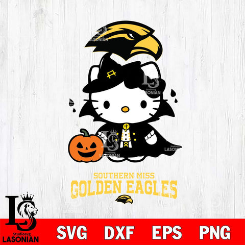 Southern Miss Golden Eagles Hello Kitty Horror 9 Svg Eps Dxf Png File, Digital Download