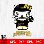 Southern Miss Golden Eagles Hello Kitty NCAA 1 Svg Eps Dxf Png File, Digital Download, Instant Download