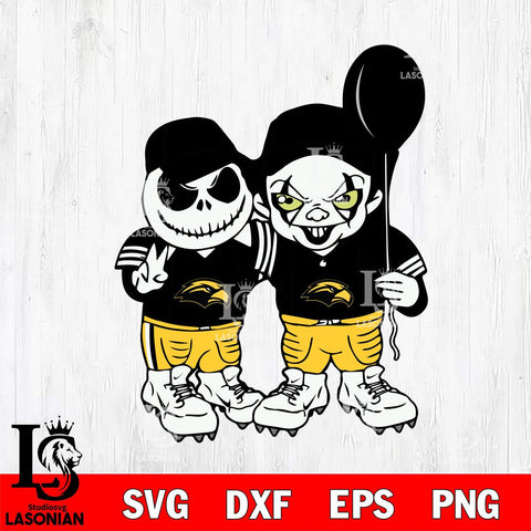 Southern Miss Golden Eagles Jack Skellington And Pennywise Football Svg Eps Dxf Png File, NCAA svg, Digital Download, Instant Download