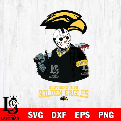 Southern Miss Golden Eagles Jason Voorhees 10 Svg Eps Dxf Png File, Digital Download