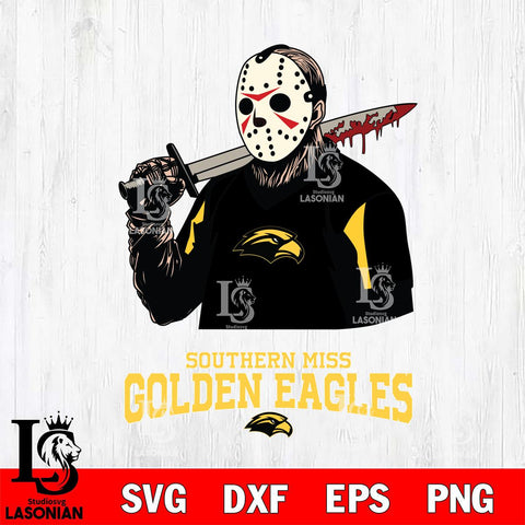 Southern Miss Golden Eagles Jason Voorhees 11 Svg Eps Dxf Png File, Digital Download