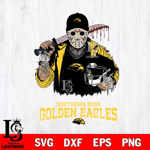 Southern Miss Golden Eagles Jason Voorhees 2 Svg Eps Dxf Png File, Digital Download