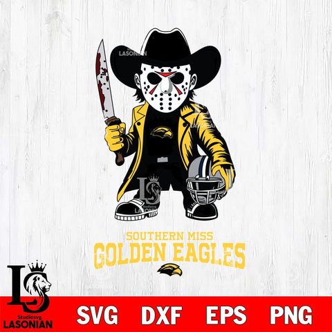 Southern Miss Golden Eagles Jason Voorhees 3 Svg Eps Dxf Png File, Digital Download