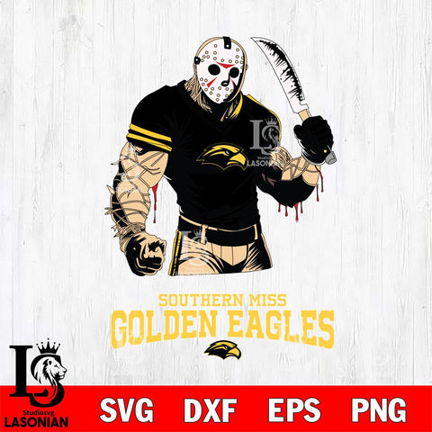 Southern Miss Golden Eagles Jason Voorhees Svg Eps Dxf Png File, Digital Download