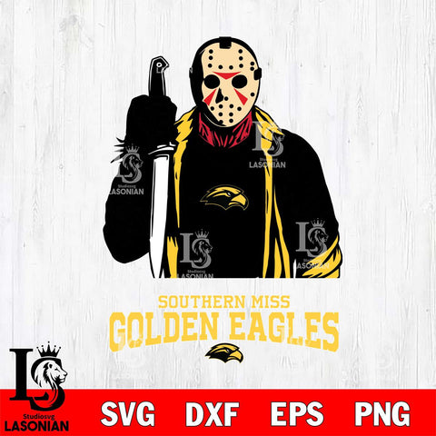 Southern Miss Golden Eagles Jason Voorhees 6 Svg Eps Dxf Png File, Digital Download